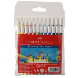 Faber-Castell Sketch Pens 12 Fiber-Tip  Colour Markers