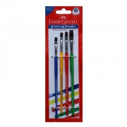 Faber Castell Tri-Grip Flat Synthetic Hair Paint Brushes