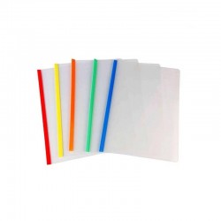 Slide Bar Strip File A4 Transparent Pack of 10