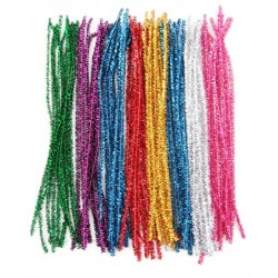 Glitter Tinsel Pipe Cleaners Assorted Colours 20 pcs