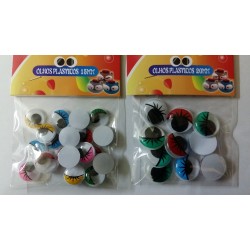 Googly Eyes Colored 15 mm 10 pcs