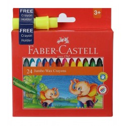 Jumbo Crayons 1 Pack with  24 Assorted Shades (Free Crayon