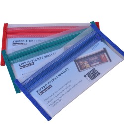 Small envelope with zip bag (Blue, Red and Green) Set of 3