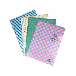 Small plastic printed documents file pouch Set of 4