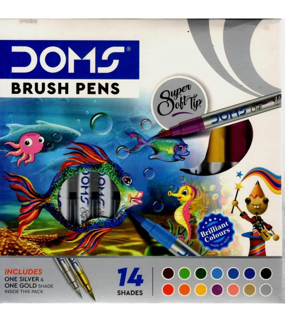 DOMS Brush Pens (14 Shades )