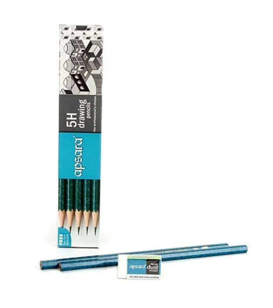 Apsara Drawing Pencils (Lead Size: 2H) (Pack of 1)
