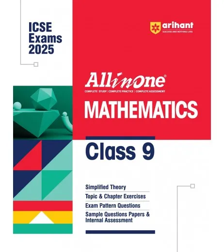 Arihant All In One ICSE Mathematics Guide Class 9 for 2025 Exam.